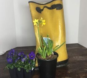 diy spring boot planter