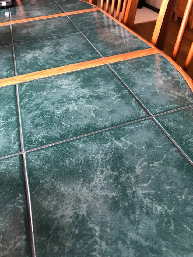 how do i paint the tile on my oak dining table