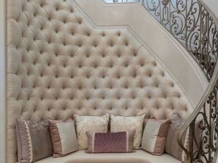 q how to diamond tuft a curved wall