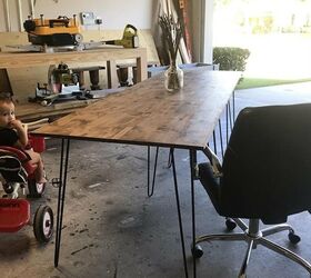 how to make a hairpin leg desk in a few easy steps, Hairpin dining table