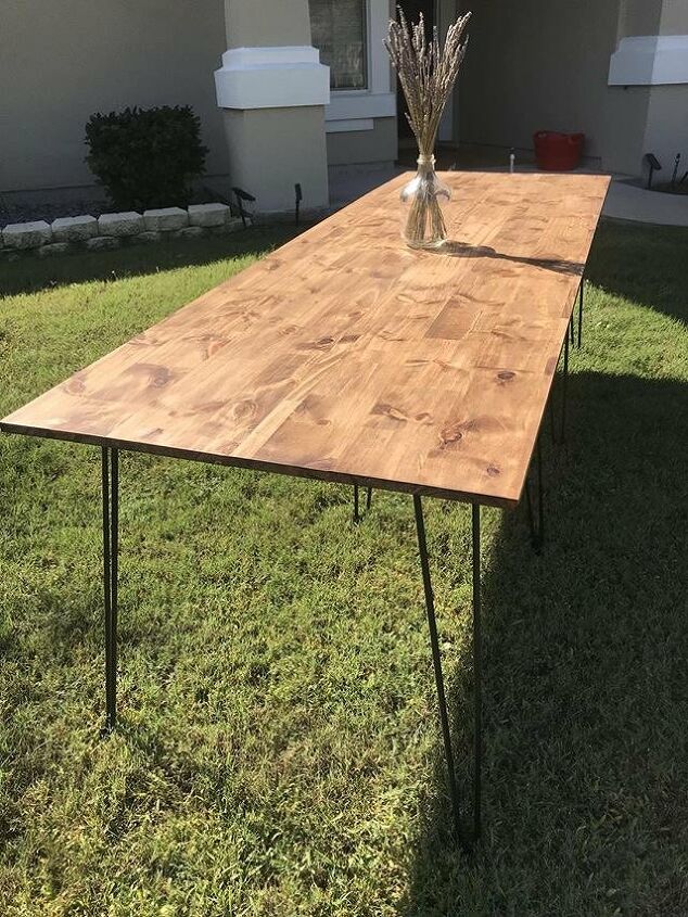 how to make a hairpin leg desk in a few easy steps, Hairpin writing desk