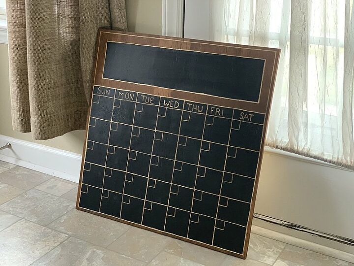cmo hacer un calendario de pared de pizarra de madera diy