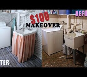 Laundry Room Makeover on a Super Tight Budget!