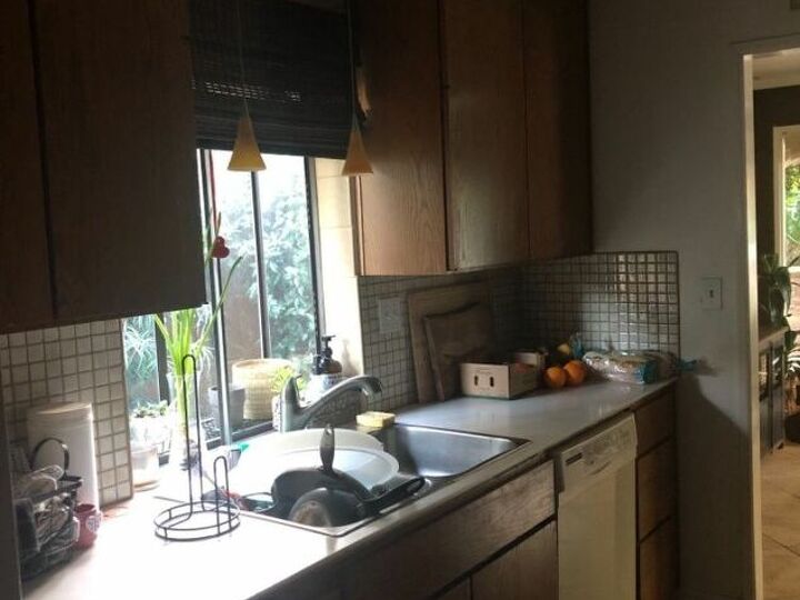 q would you take the upper cabinets down or just open up the wall