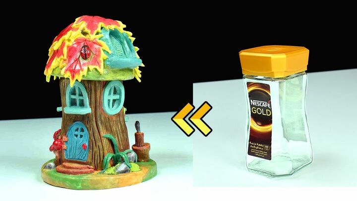 diy fairy house lamp using jar