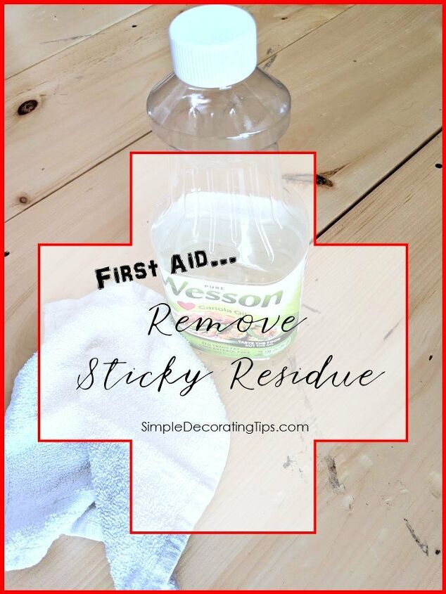 first aid remove sticky residue