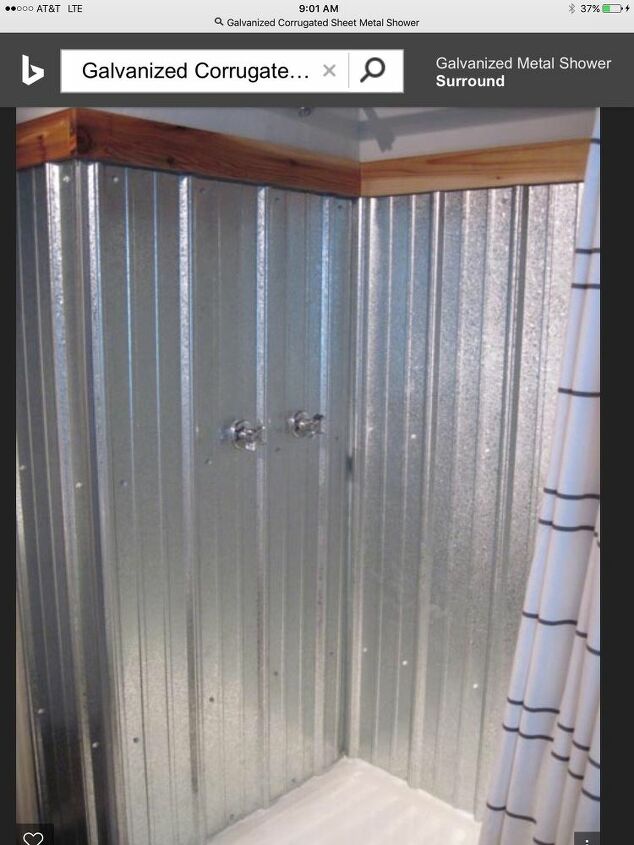 How To Use Tin For A Shower Stall, How To Build A Corrugated Metal Shower