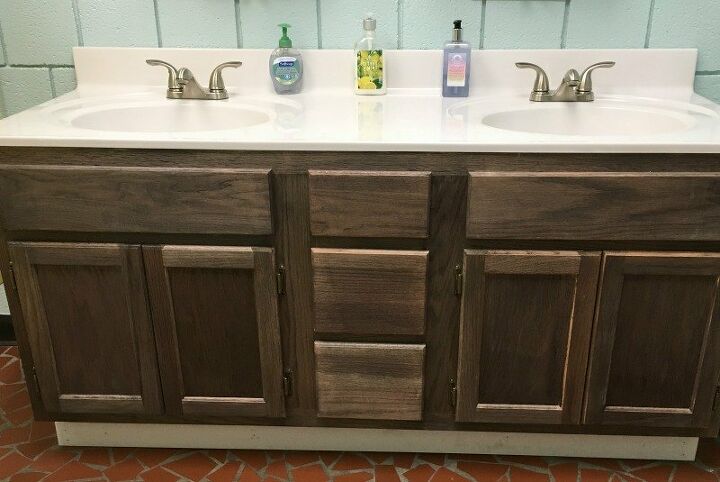 how to take a cabinet from basic to rustic