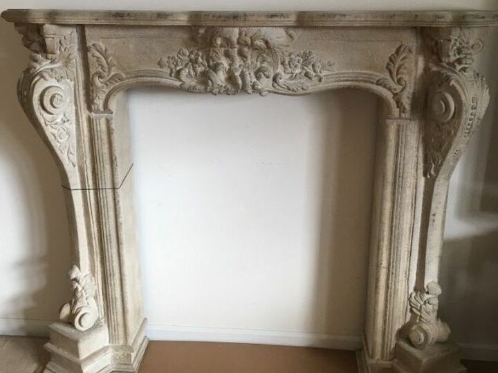 q paint a stone fireplace