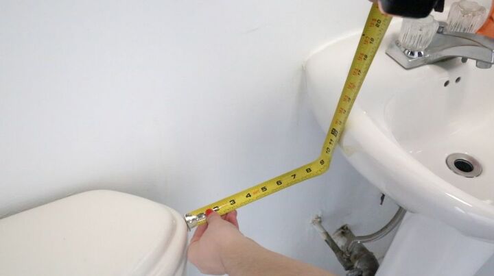 a brilliant solution for small bathrooms with no counter space