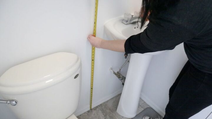 a brilliant solution for no small bathrooms with no counter space