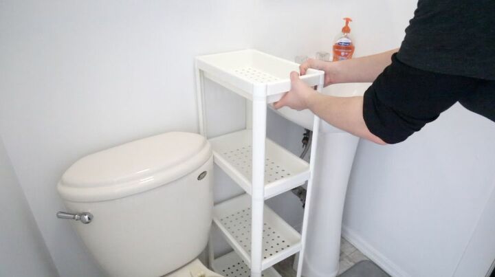a brilliant solution for small bathrooms with no counter space