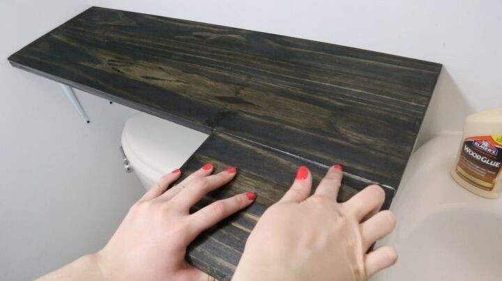 a brilliant solution for small bathrooms with no counter space