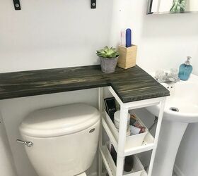 DIY Space Saving Solution For Your Bathroom With No Counter Space