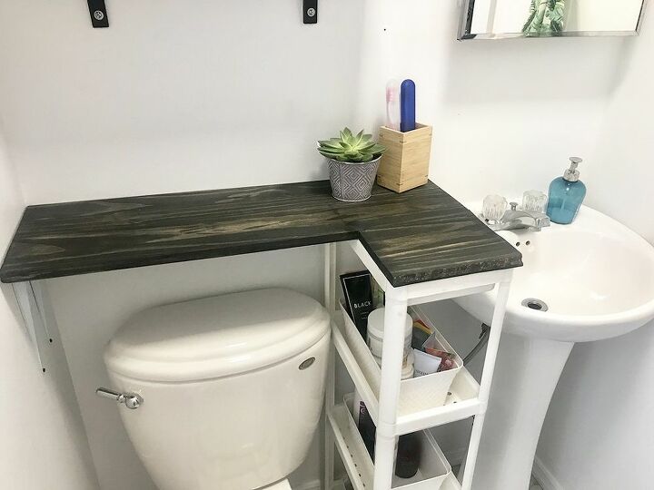 DIY Space Saving Solution For Your Bathroom With No Counter Space