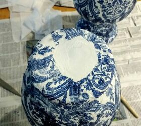 napkin decoupage vases blue and white chinoiserie vase diy craft idea