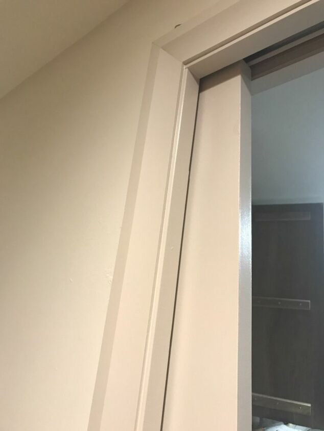 how do i thread a sliding door built into the wall