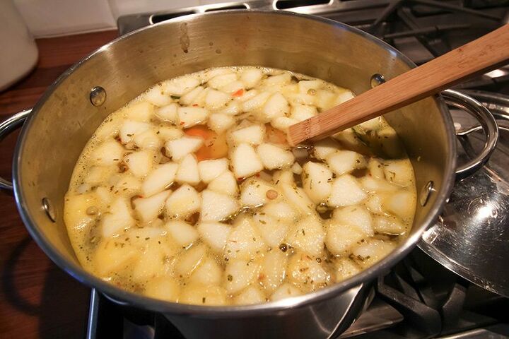 cmo hacer estofado de lentejas y cebada con manzanas