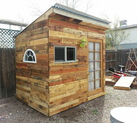 18 diy shed building plans to inspire you to make your own backyard re, Turn a Playhouse Into a Practical Garden Shed