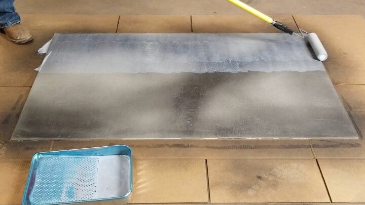 cor rpida e fcil para pisos de concreto, Agora aplicamos nosso Selador Tinted
