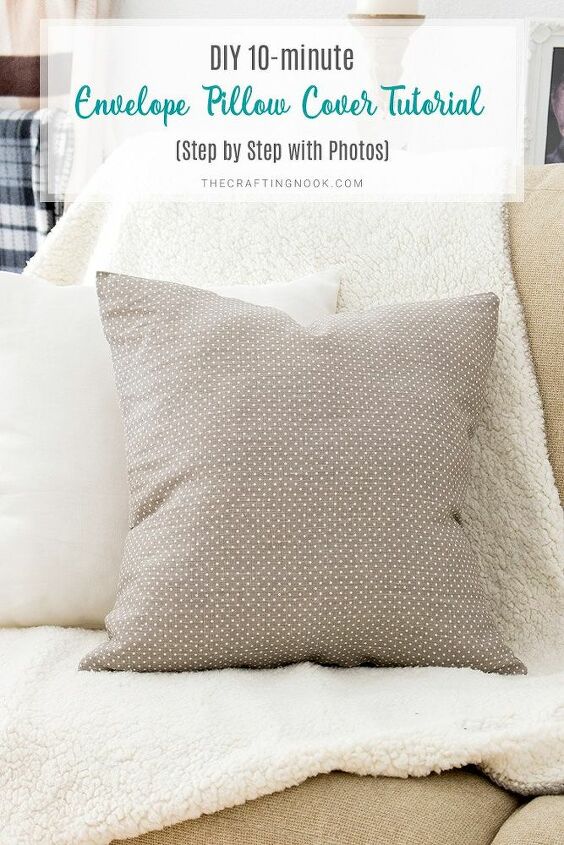 diy 10 minute envelope pillow cover tutorial step by step