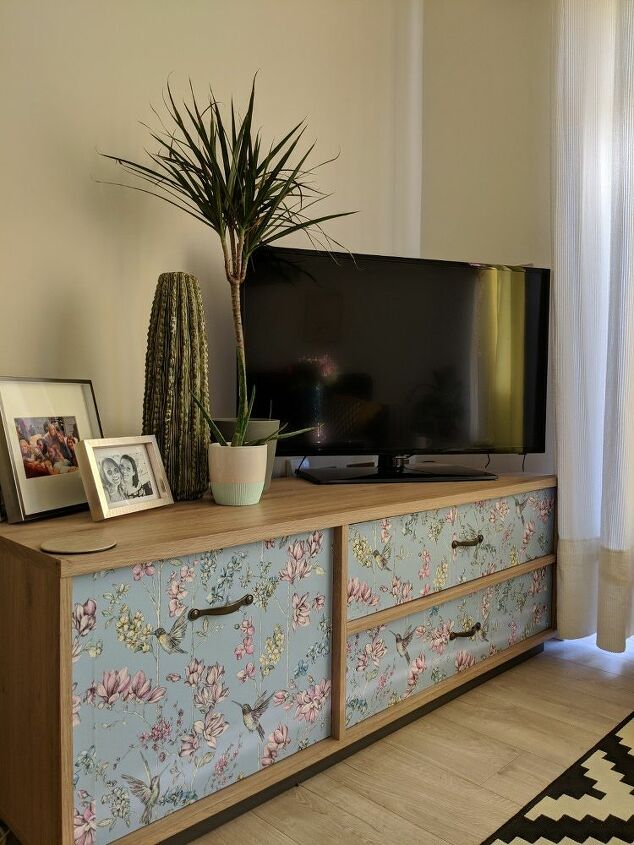 how to upcyle with spare wallpaper, Completed and styled
