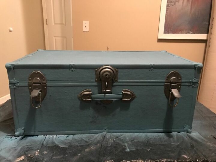trunk update with chalk and salt wash paint