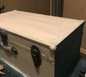 trunk update with chalk and salt wash paint