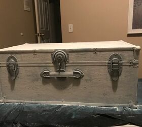 trunk update with chalk and salt wash paint