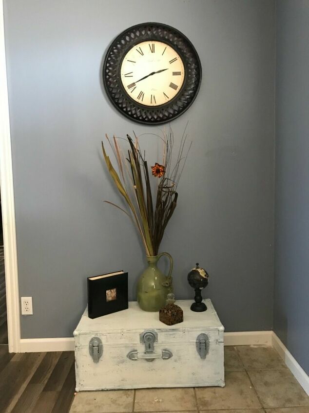 trunk update with chalk and salt wash paint