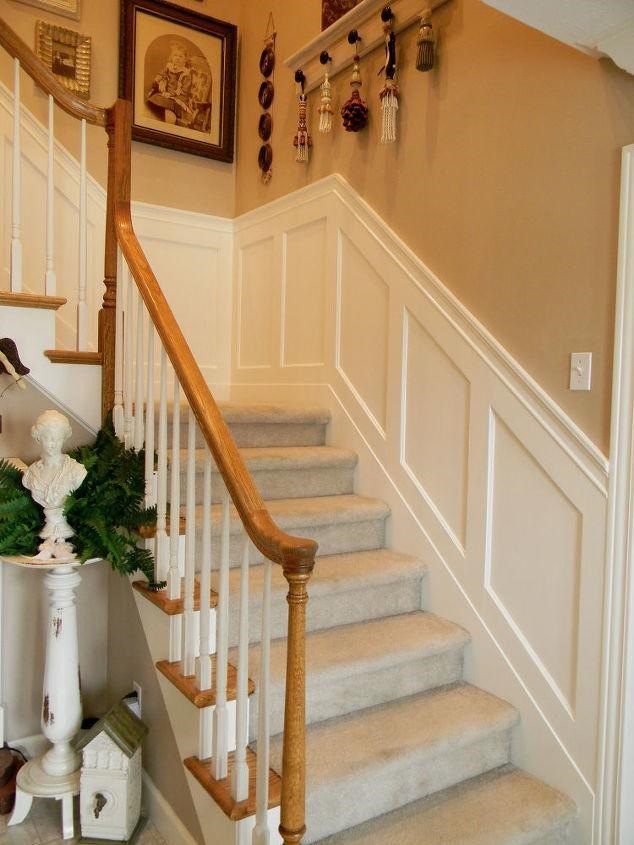 truly awesome diy ways to install wainscoting in your home, Stairwell Wainscoting Terry M
