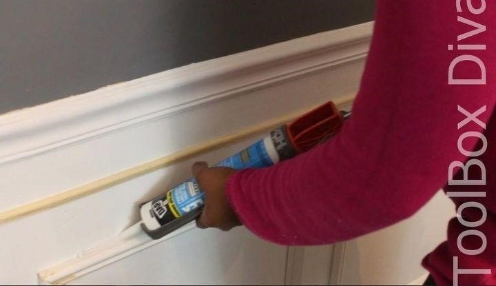 truly awesome diy ways to install wainscoting in your home, Finishing a Wainscoting Project Tool Box Divas