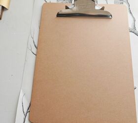 make a clipboard pretty with wallpaper scraps