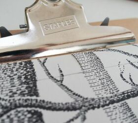 make a clipboard pretty with wallpaper scraps
