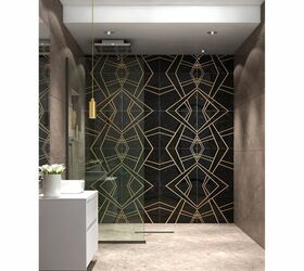 14 contemporary bathroom floor tile ideas and trends to consider, Art Deco Bathroom Tiles Can Add New Energy and Dynamism to Smaller Bathrooms