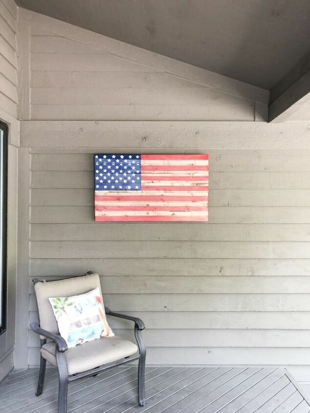bandera americana de madera diy
