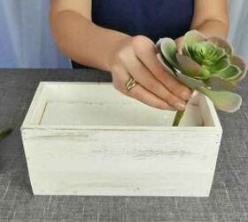 planter box succulents centerpiece