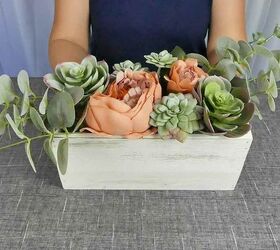 planter box succulents centerpiece