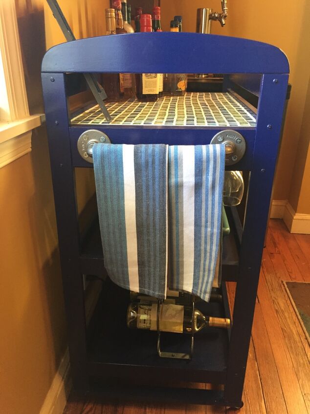 16 furniture paint ideas to transform existing accessories, Upcycling a Baby Changer into a Stylish Drinks Trolley