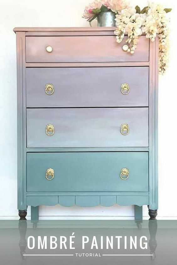 16 furniture paint ideas to transform existing accessories, How To Paint Ombr Furniture