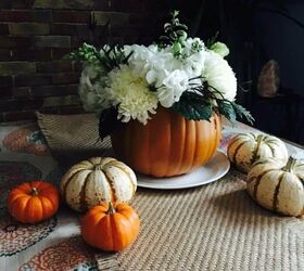 16 creative pumpkin carving ideas, Carved Pumpkin Centerpiece Ideas Adrienne Carrie Hubbard Crafty Little Gnome