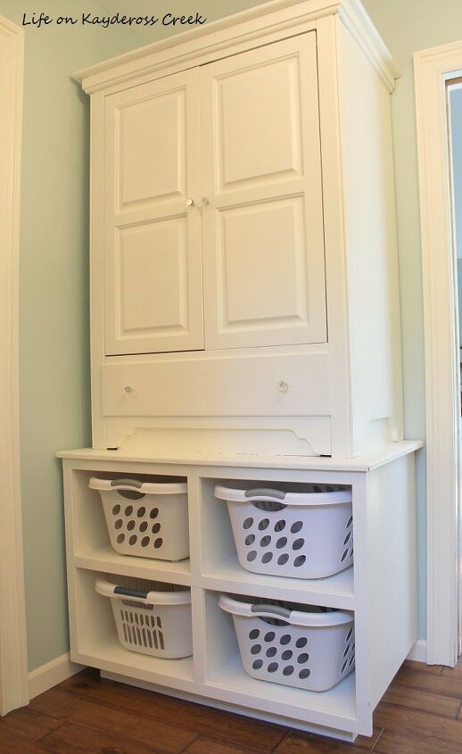 16 brilliant closet organization tricks to make life easier, Hide the Laundry Basket