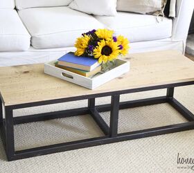 17 diy coffee table ideas to transform your living space, Stylish Contemporary DIY Coffee Table With a Metallic Finish