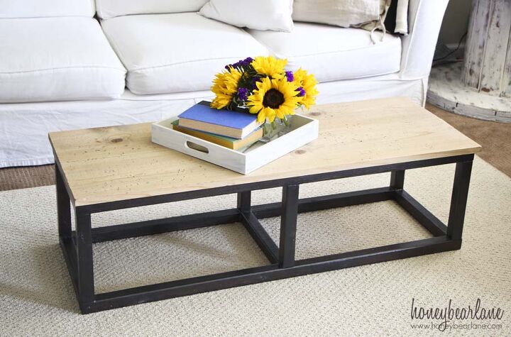17 diy coffee table ideas to transform your living space, Stylish Contemporary DIY Coffee Table With a Metallic Finish