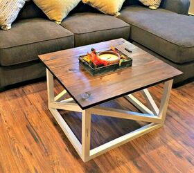 17 diy coffee table ideas to transform your living space, Turning a Pile of Wood into a DIY Coffee Table Vision