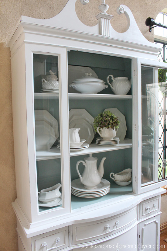 s white cabinet makeovers, Creating a White China Cabinet