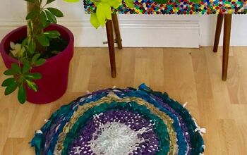 How to Make a Beautiful Rag Rug by Making a Loom From a Hula Hoop!