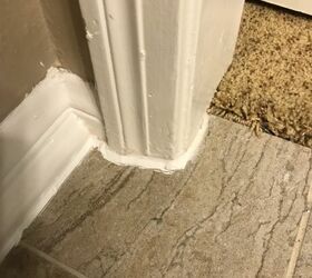 how do i repair caulk between the floor tile and the baseboard