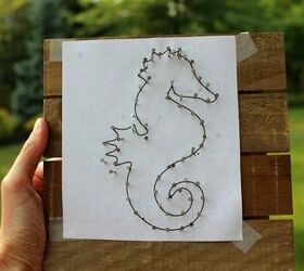 how to make a diy string art wooden plaque