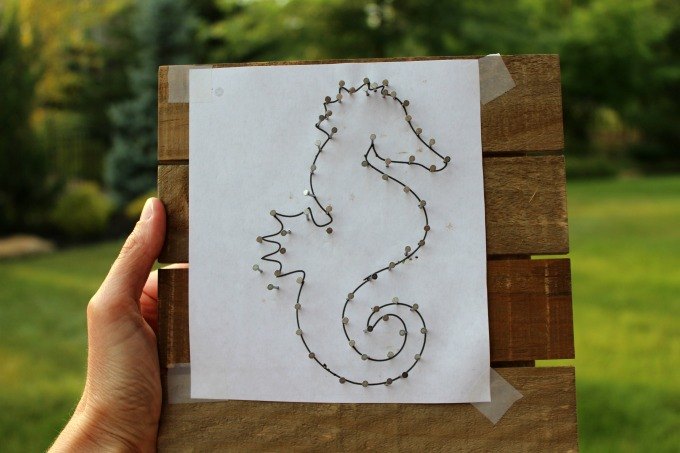 cmo hacer una placa de madera de bricolaje de arte de cuerda